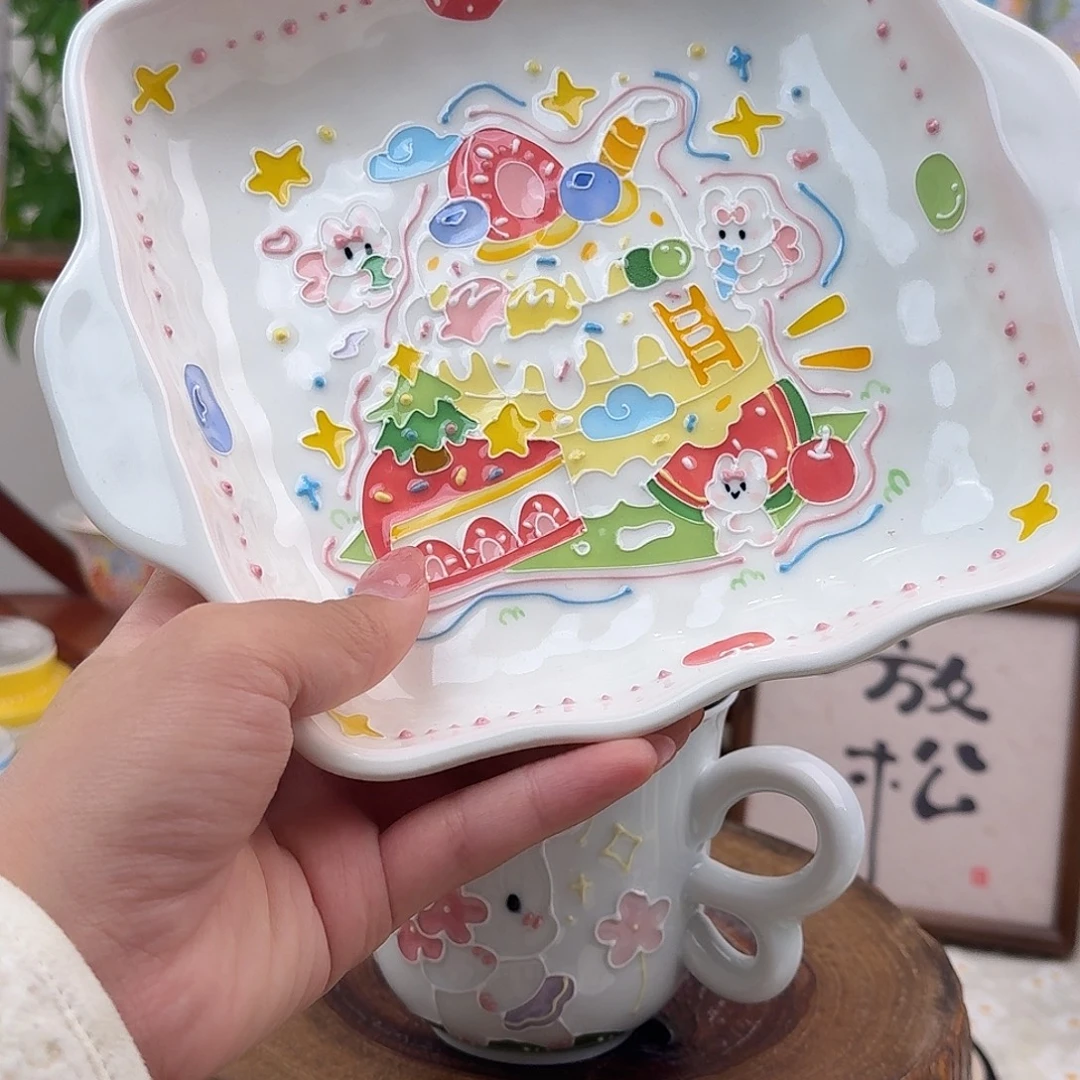 摆件陶33景德镇手绘高温釉下彩