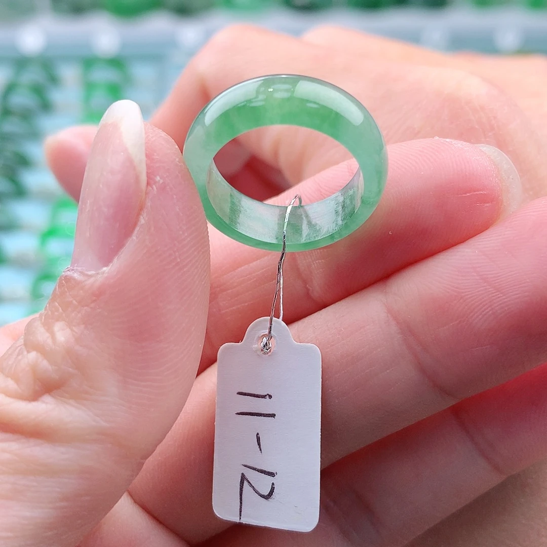 翡翠戒指未镶嵌A货缅甸翡翠