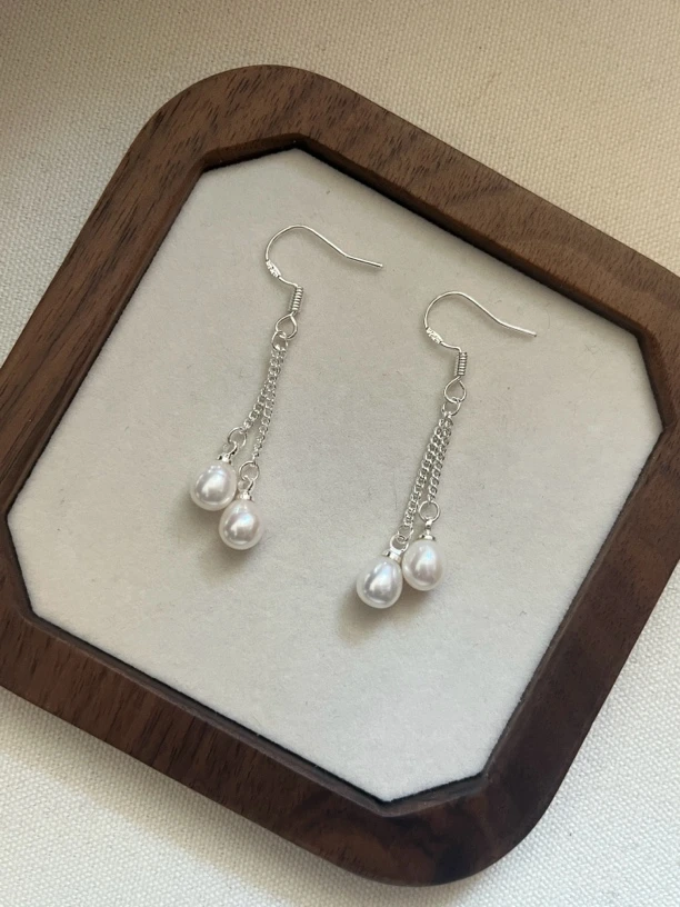 合金无非金属耳饰 耳环流苏耳坠时尚百搭气质耳饰手工法式小众