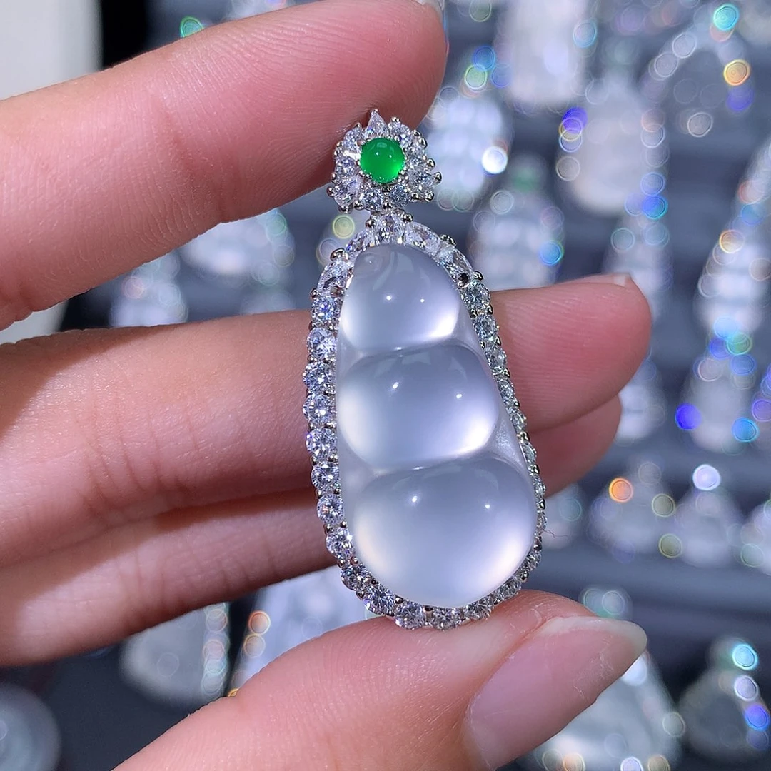 石英质玉颈饰银S925镶嵌33