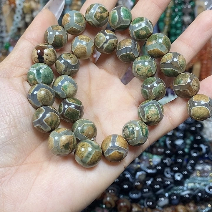 玛瑙/玉髓未镶嵌珠宝半成品复古玛瑙卡13.8mm