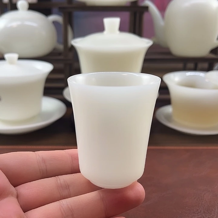 隐唐窑/璞玉素烧自生釉70ml闻香主人杯