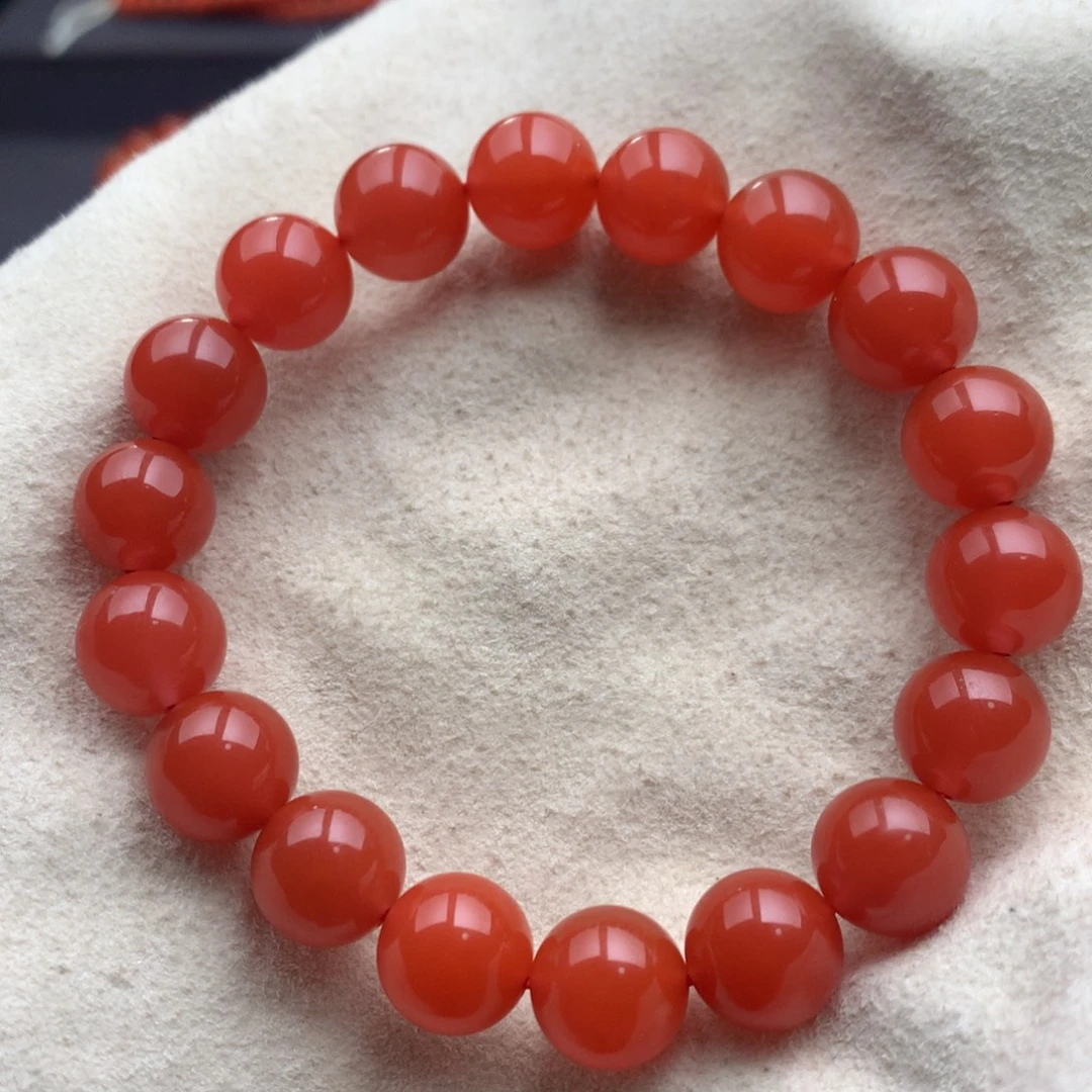 南红玛瑙未镶嵌保山天然原矿南红11mm+手串