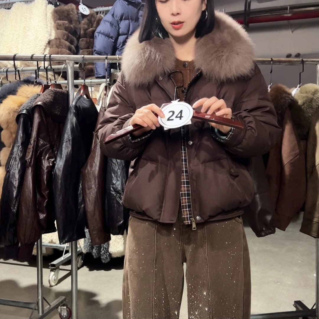 时尚保暖真狐狸毛外套24号