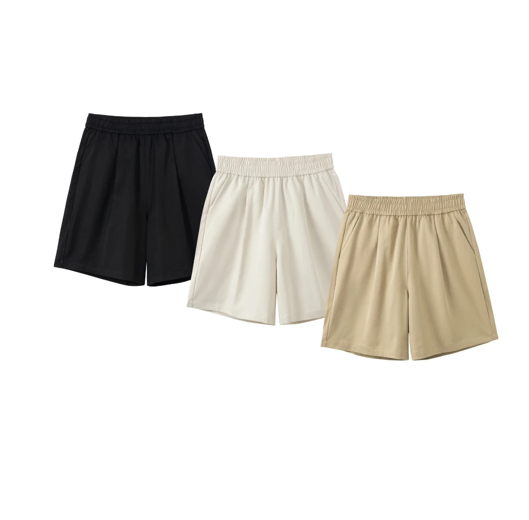 米白色【夏季新品-A版短裤】A字版高腰显瘦，夏日必备～