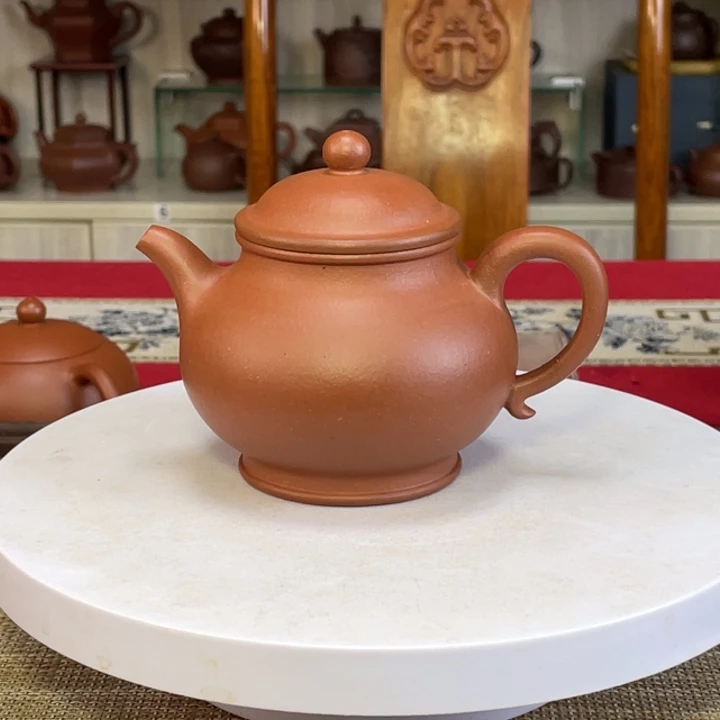 紫砂茶壶潘壶全手工制作的