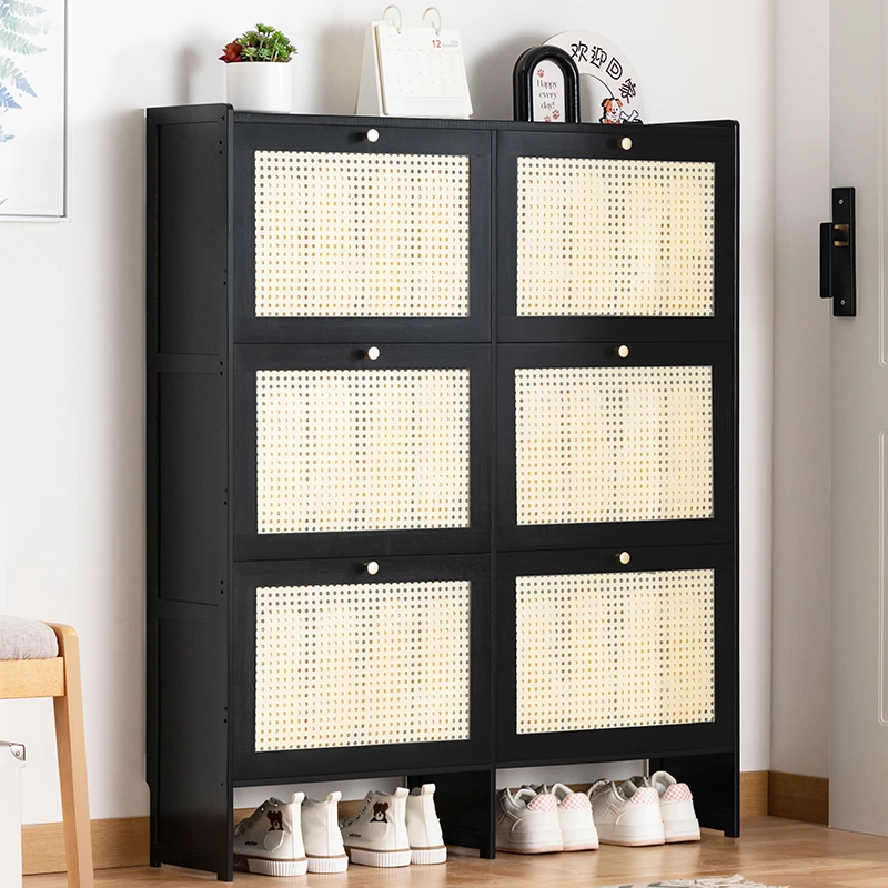 超薄鞋柜家用门口收纳柜一体靠墙入户多层小窄鞋架子翻斗2025新款