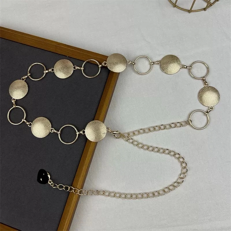 百搭腰链小众高级感圆环金属合金链条配裙子装饰裤链腰带99616