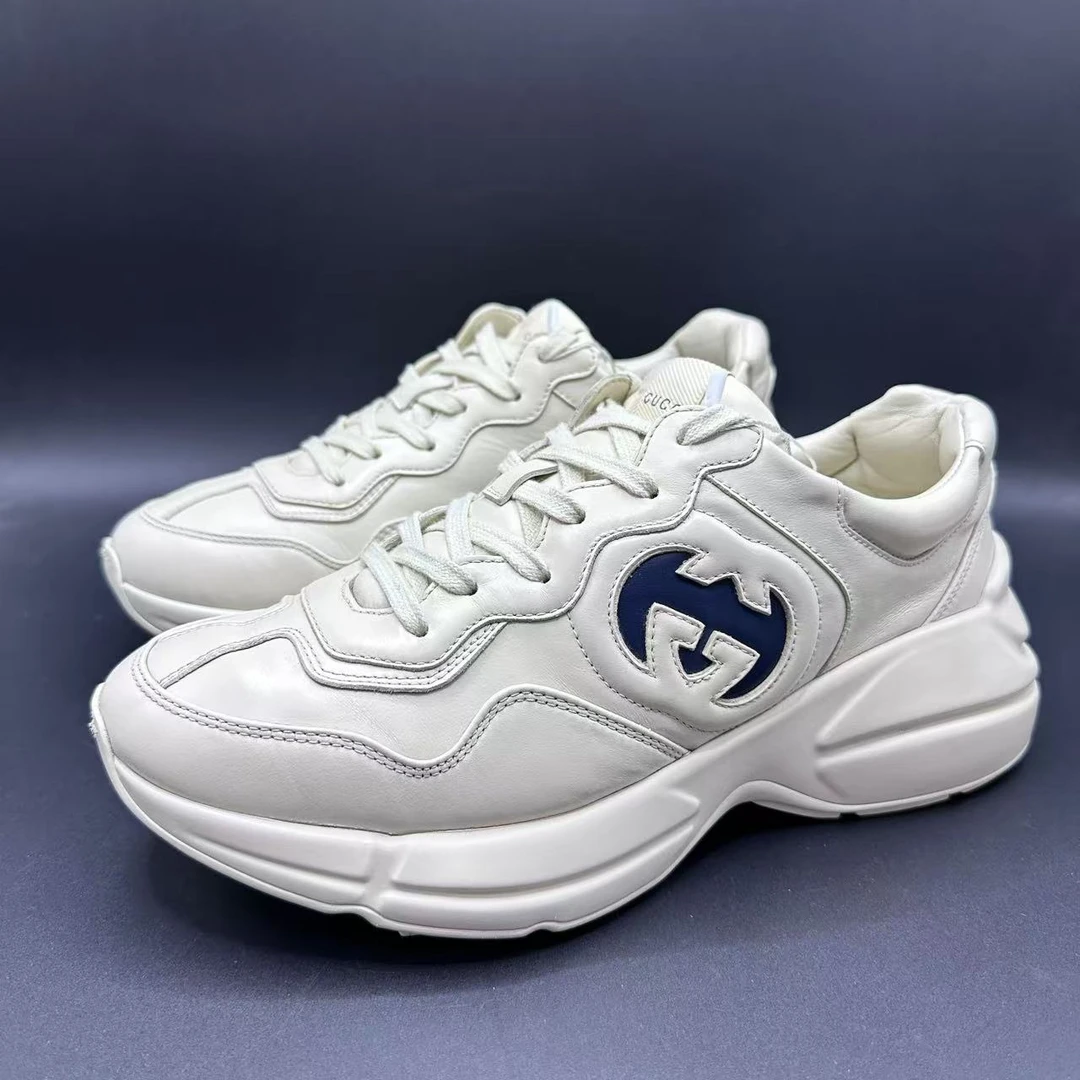 95新 GUCCI/古驰 男士时尚蝙蝠老爹鞋41码xh087