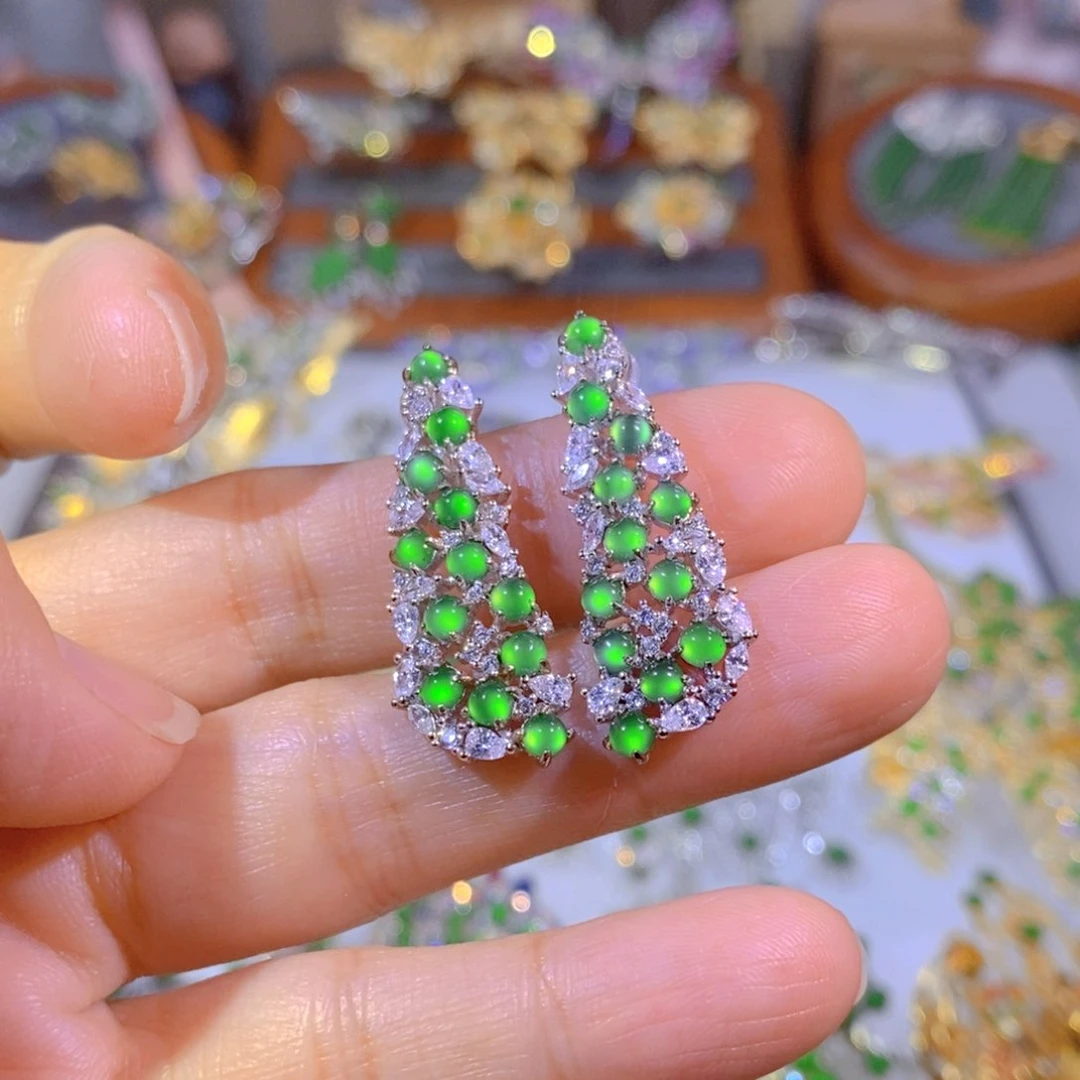 银S925镶嵌把件翡翠