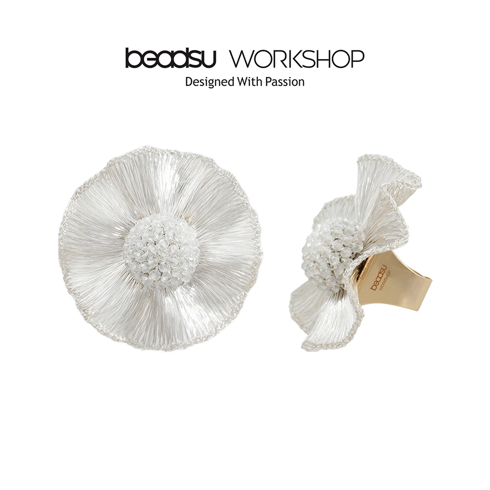 铜合金玻璃戒指 beadsu workshop 植物誌 水晶菌褶戒指 WQ366