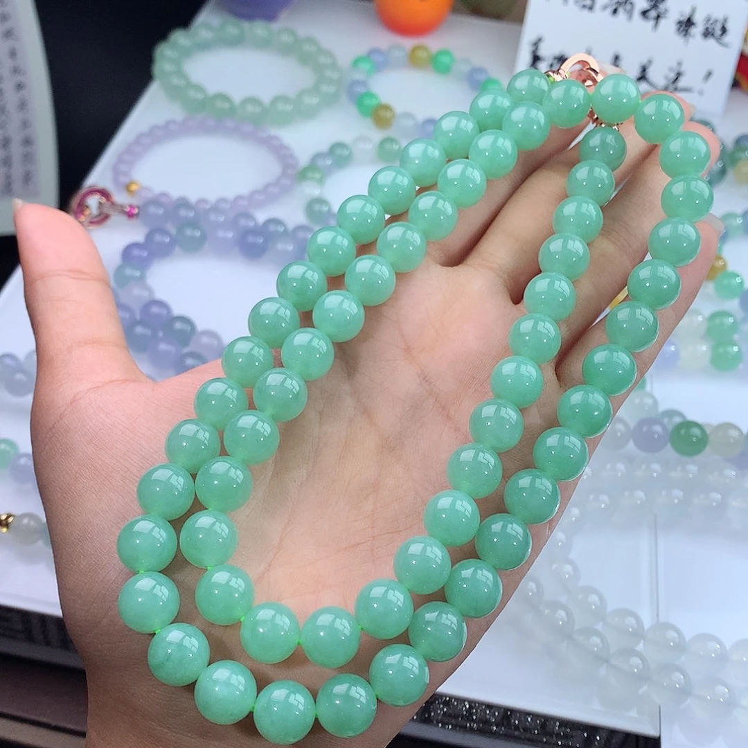 未镶嵌手链翡翠翡翠果绿项链