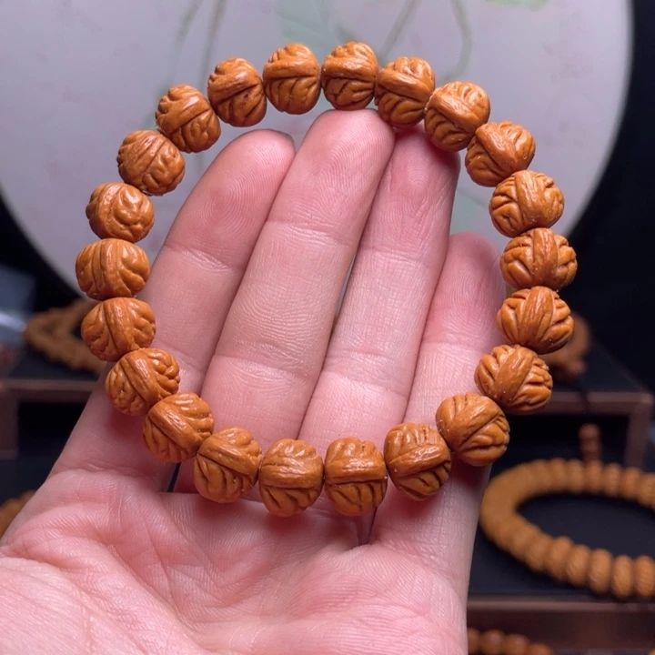 手串桃核13金蟾手串
