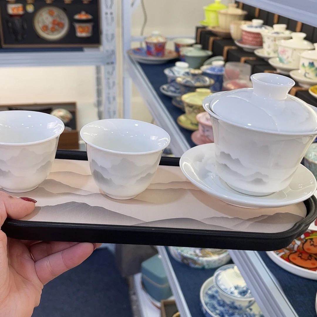 陶景德陶瓷盖碗茶具