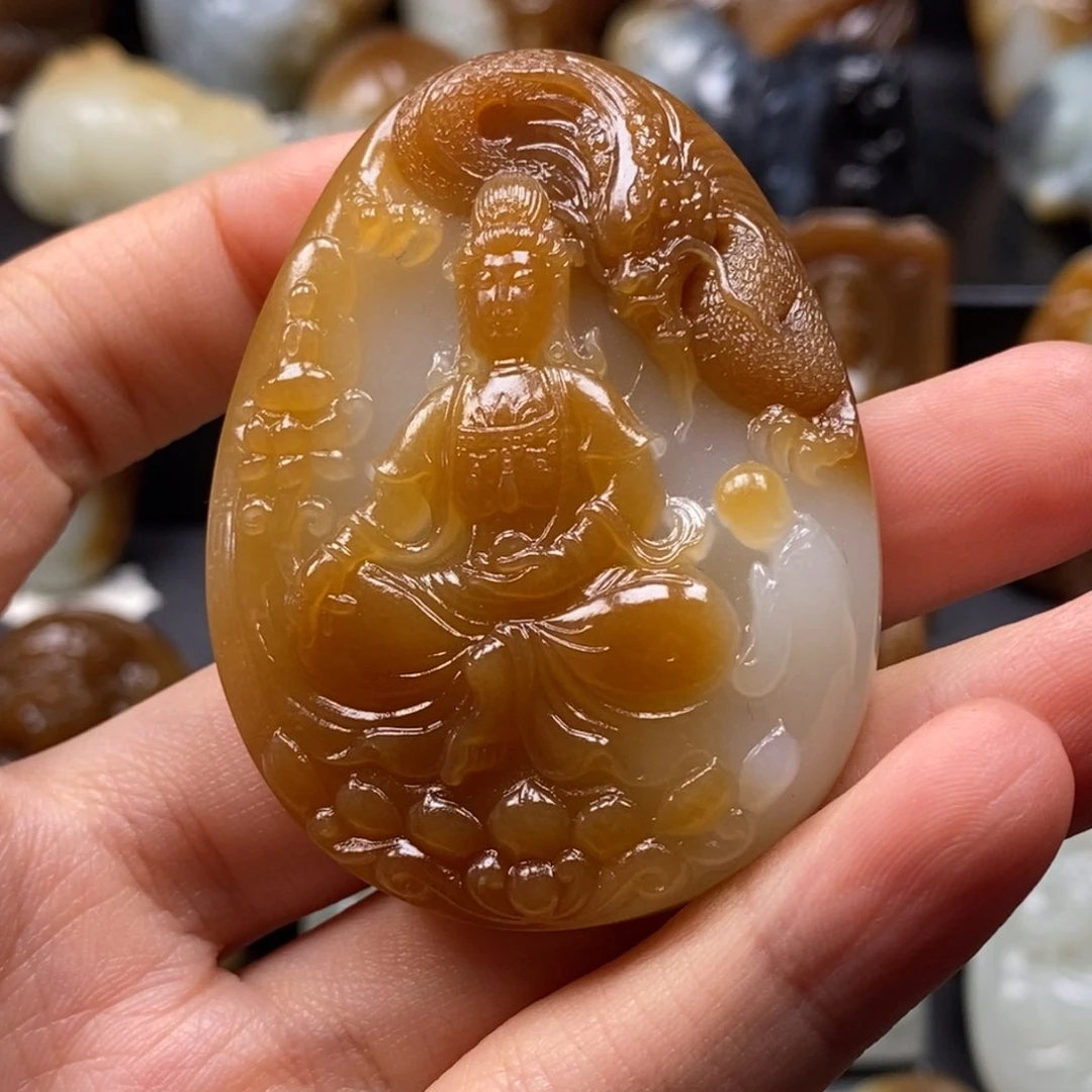 和田玉吊坠(不含链)未镶嵌战*