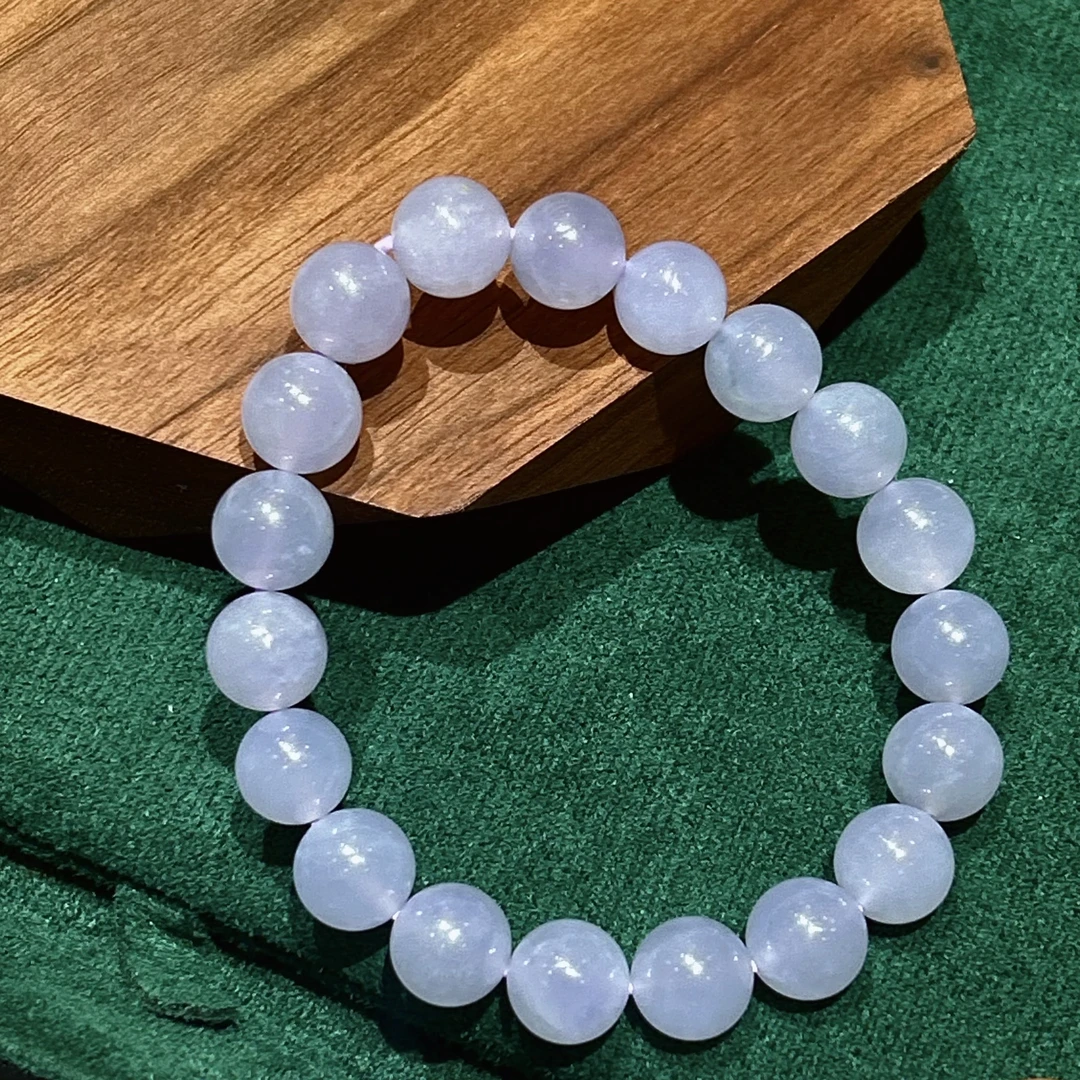 7姐专场/翡翠 冰紫珠串单圈 9.8mm