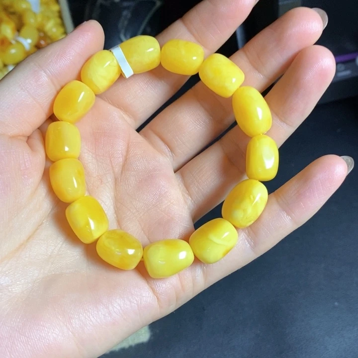 琥珀未镶嵌手链天然无优化琥珀蜜蜡