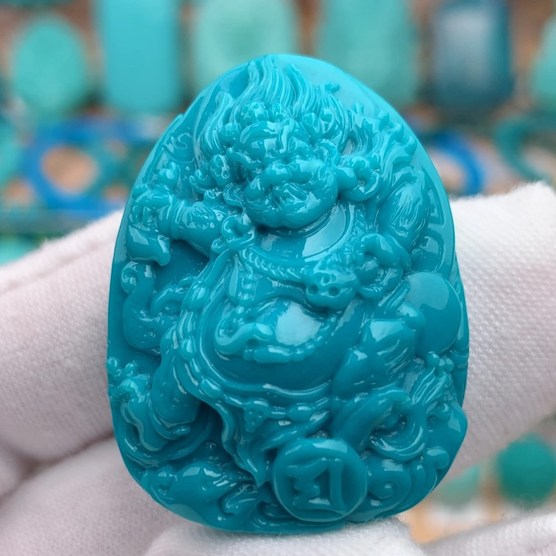 未镶嵌绿松石珠宝奇石大黑天