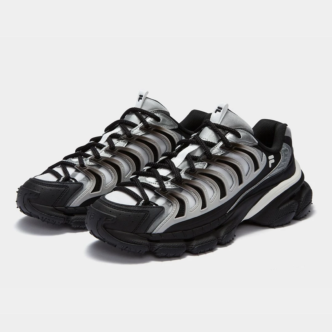 Fila/斐乐百搭增高系带防滑低帮生活休闲鞋男款黑+T12M431111FBL