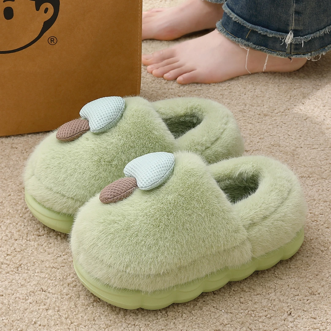 包跟棉拖鞋女款2025新款秋冬季室内家居防滑毛毛加绒保暖棉鞋女士