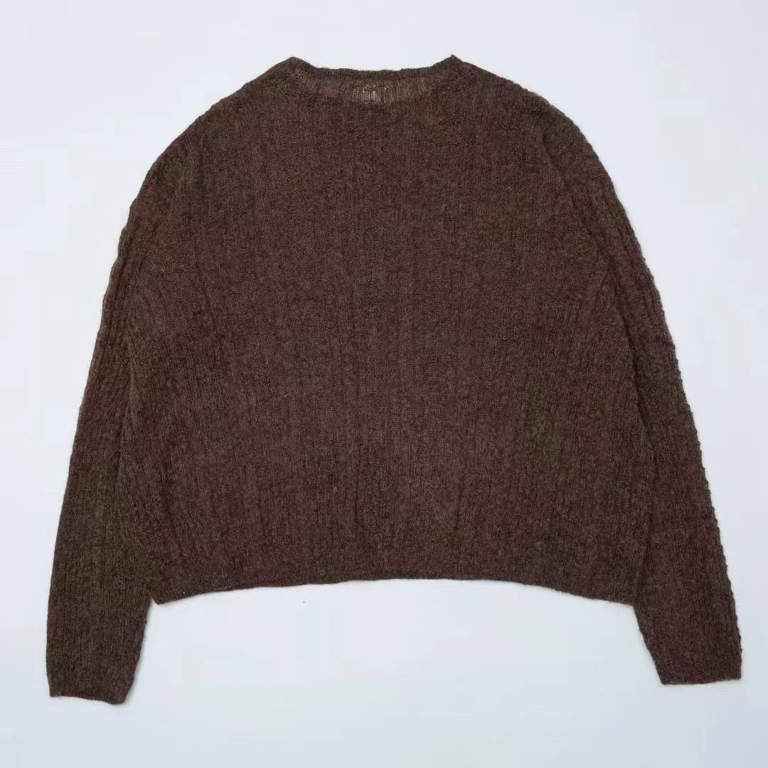 冬冬分享《垒土》759#超柔桑蚕马海毛织花毛衣