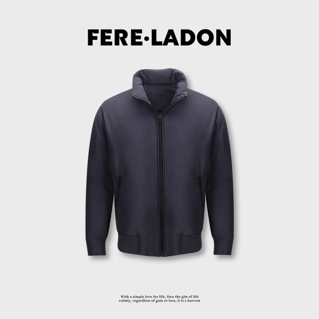 【原价1180断码福利/不退换】轻薄鸭绒/拼皮立领羽绒服-867680