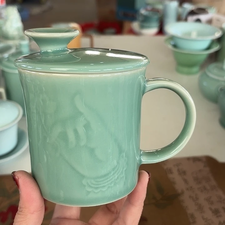 龙泉云间青瓷小米茶器