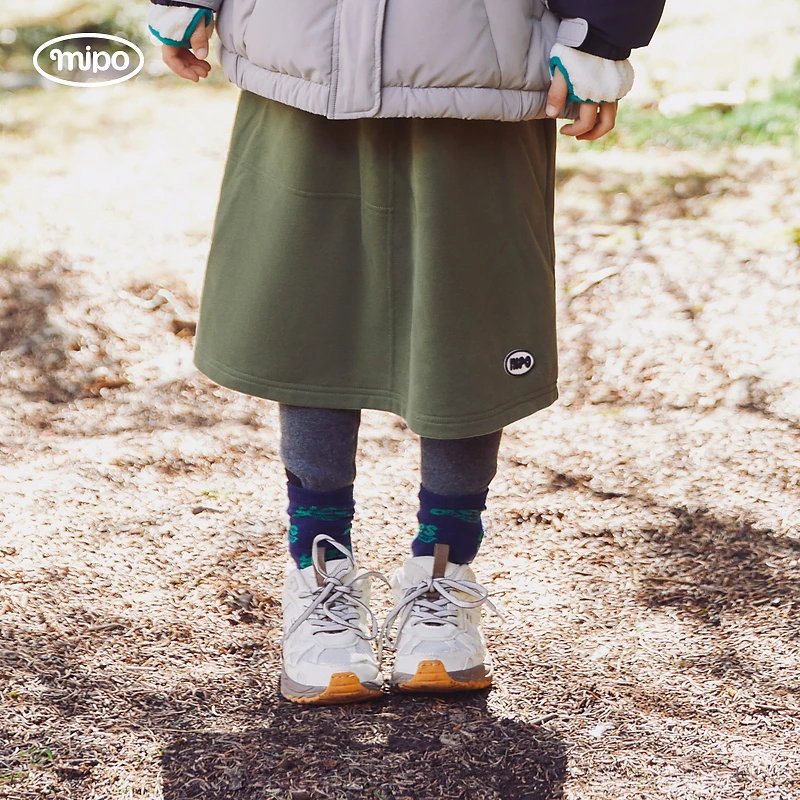 mipo SS24春装 女童半身裙女孩A字裙新款2024新款秋款长裙