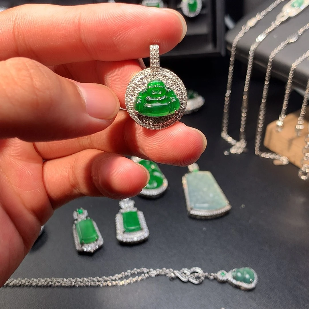 翡翠未镶嵌吊坠(不含链)