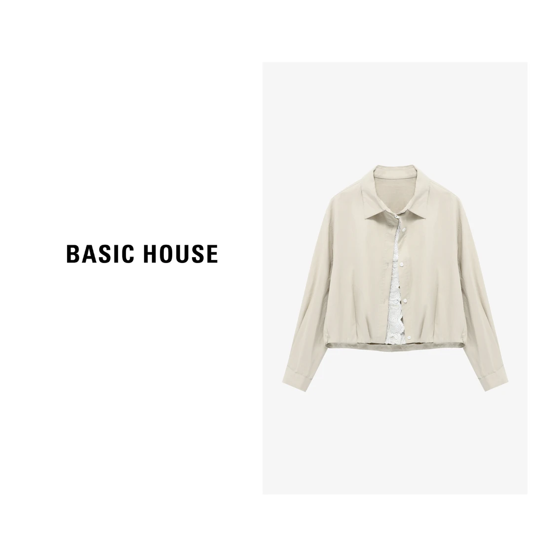 Basic House/百家好春季新款时尚休闲百搭简约风衬衫-B0625H5B692