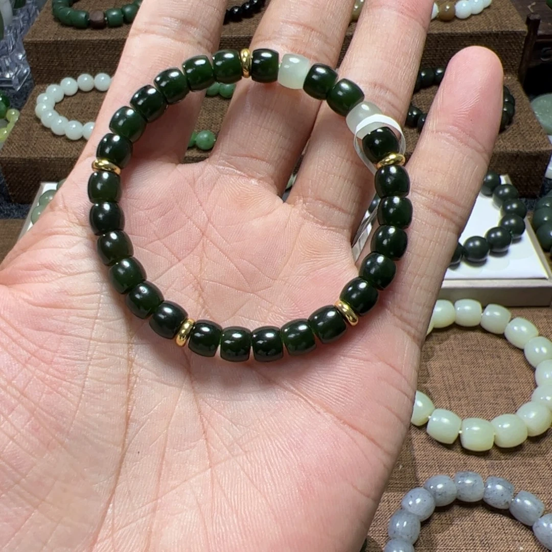 和田玉未镶嵌手链