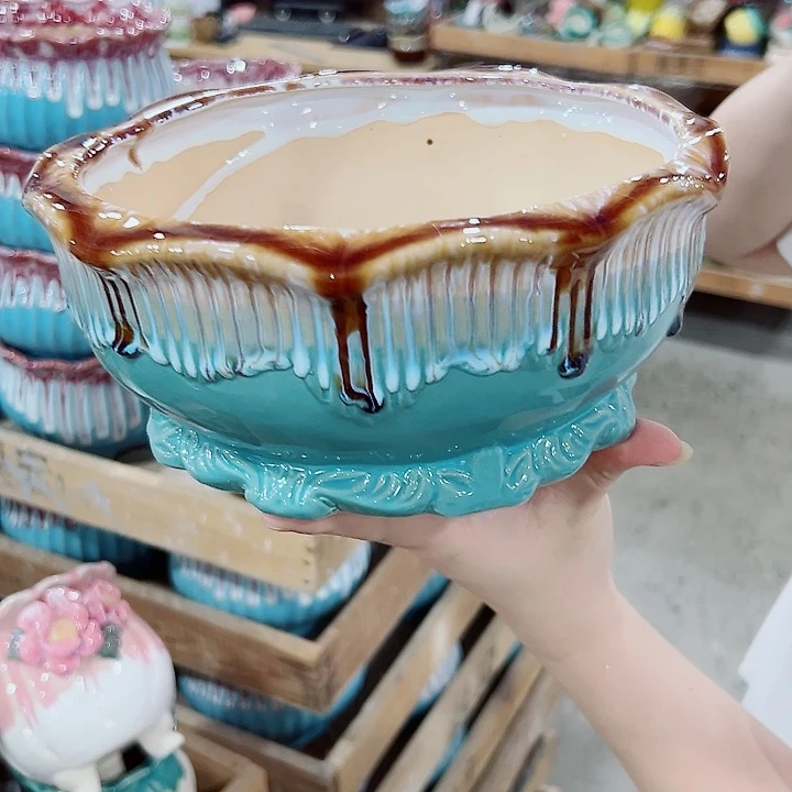 有孔，满10元发货多肉陶瓷花盆