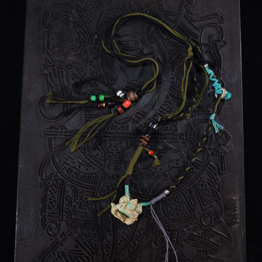 非金属陶瓷吊坠 云南瓦猫陶瓷吊坠手工藏式编绳文创项链