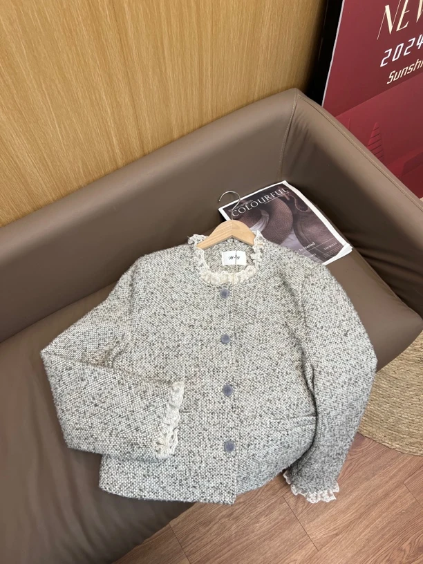 Sunshine【21、22】不 退换 韩系高质拼接小香风外套