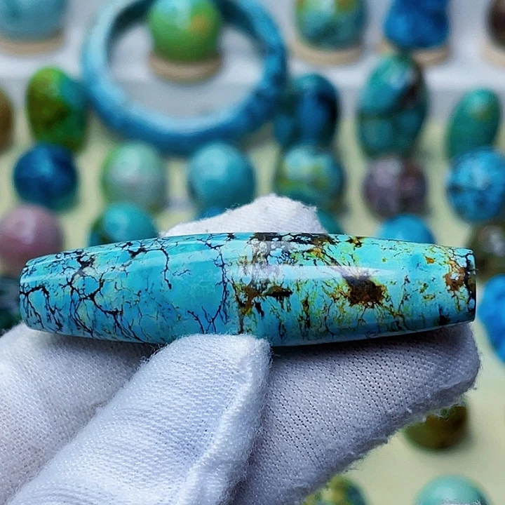 绿松石未镶嵌天珠