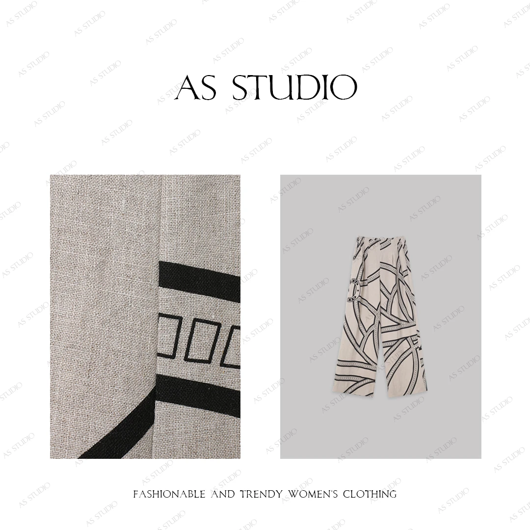 【AS小骑士】25新时尚高级小马图腾酷帅百搭休闲长裤AS25CKZ3989