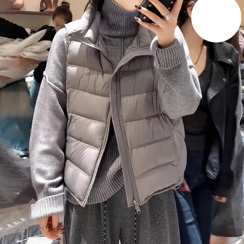 2025超火减龄马甲女款外穿高级感洋气显瘦棉服加厚立领背心外套