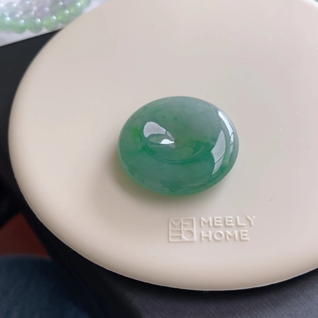 翡翠未镶嵌手链平安扣