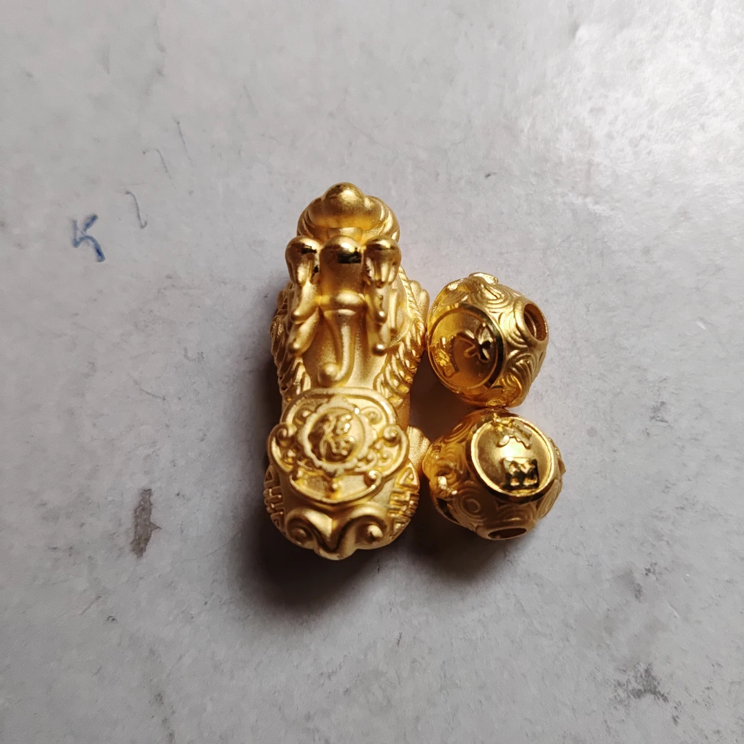 金元宝足金999貔貅珠子首饰