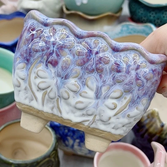 多肉绿植陶瓷花盆9.9，有空