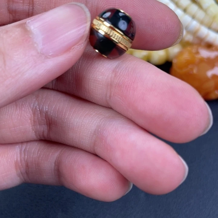 琥珀裸石银S925镶嵌天然55