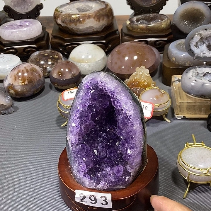 水晶未镶嵌摆件紫晶