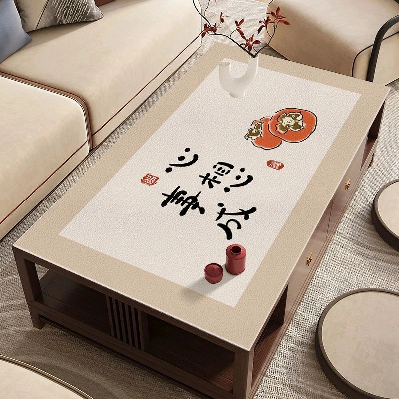 中国风喜柿桌布免洗皮革餐桌垫茶几桌布PVC防水防油免洗茶几桌垫