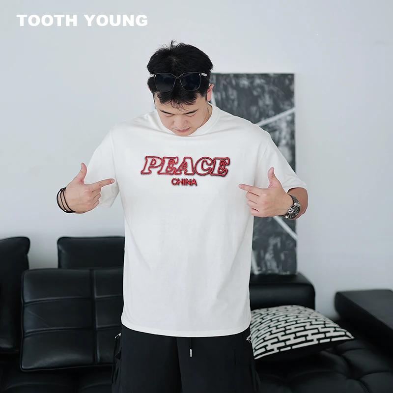 TOOTH YOUNG【夏季方程式】280g休闲宽松纯棉T恤圆领短袖