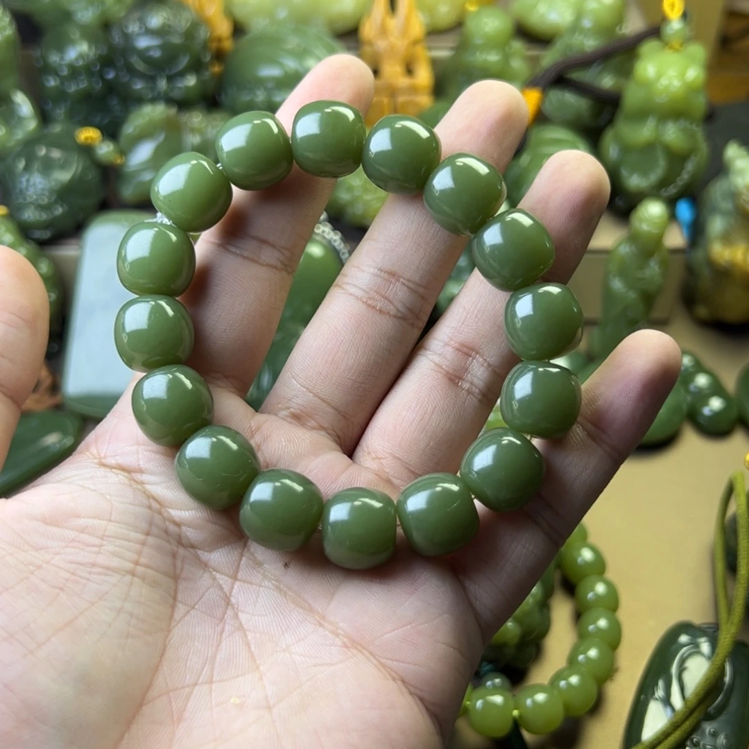 岫岩老玉（透闪石质玉）手串未镶嵌一**缘