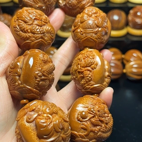 M***！橄榄核手串/手链龙财3.7，直播间268