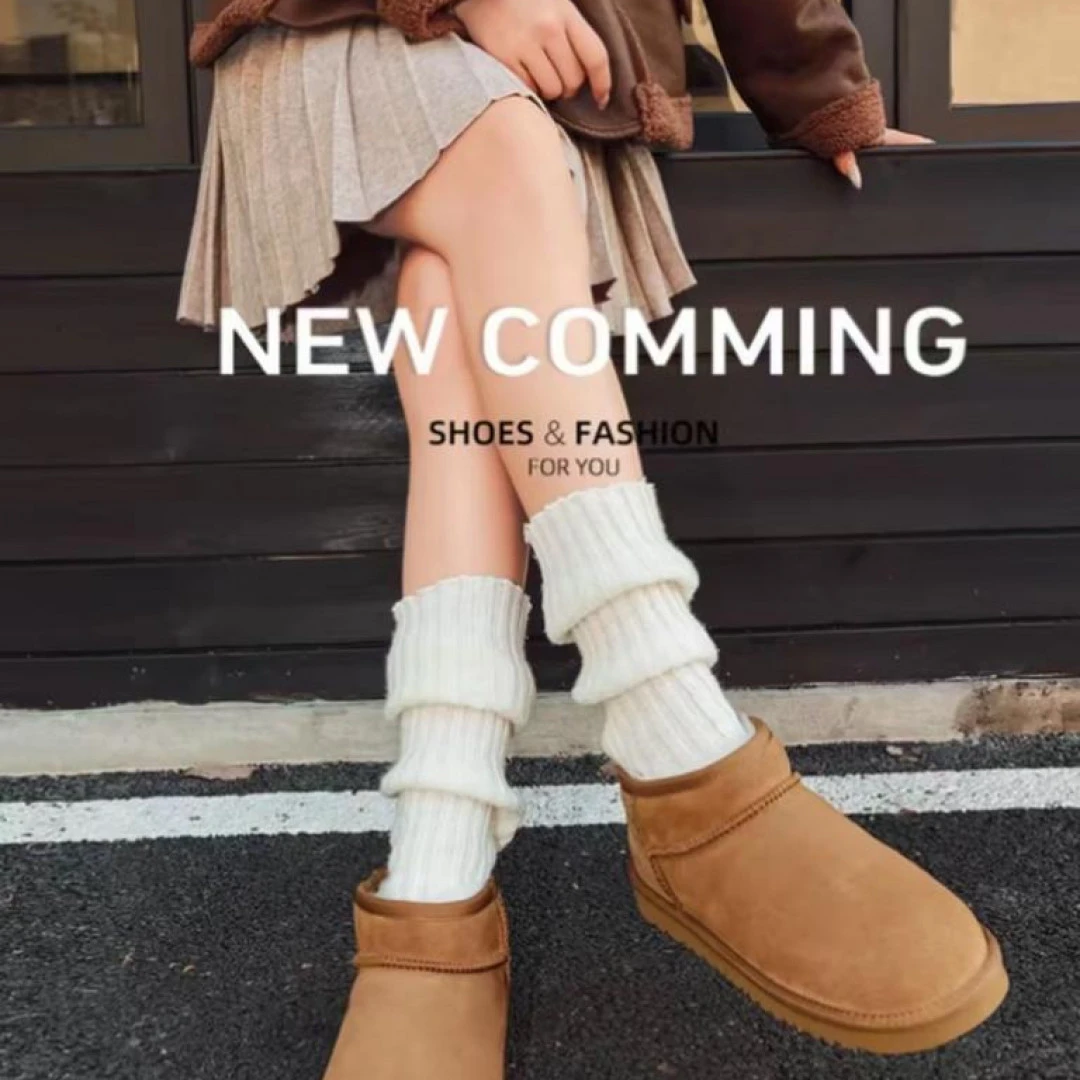 优家撤柜周冬雨同款澳洲羊皮毛一体雪地靴