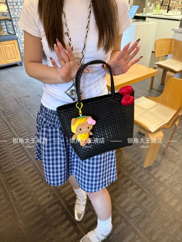 「银角大王」日系简约编织包！单肩手提包百搭小众通勤包女