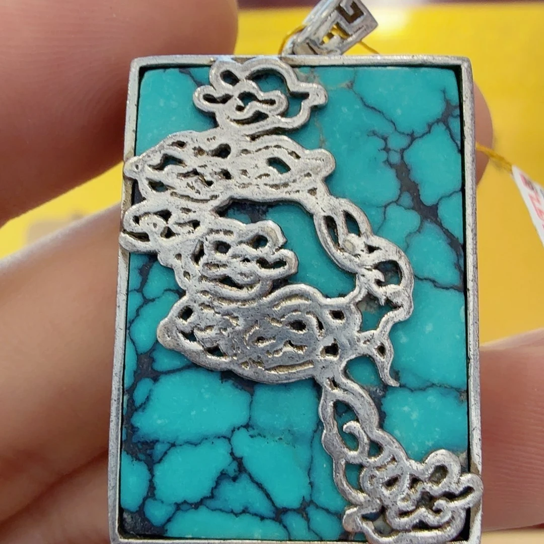 绿松石银S925镶嵌珠宝奇石