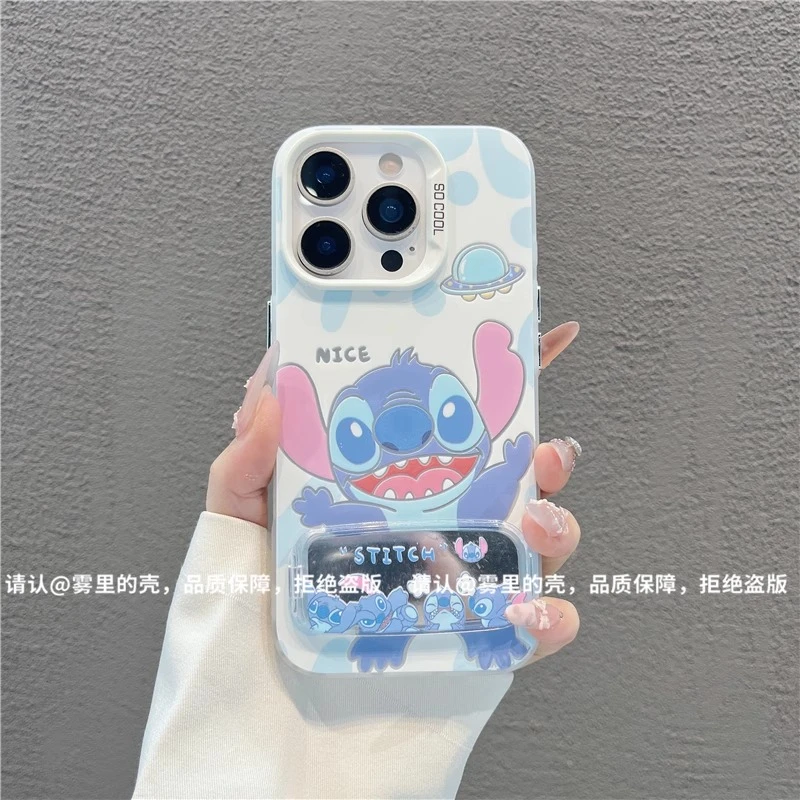 可爱史迪仔适用苹果16手机壳新款华为小众vivo高级小米15卡通oppo